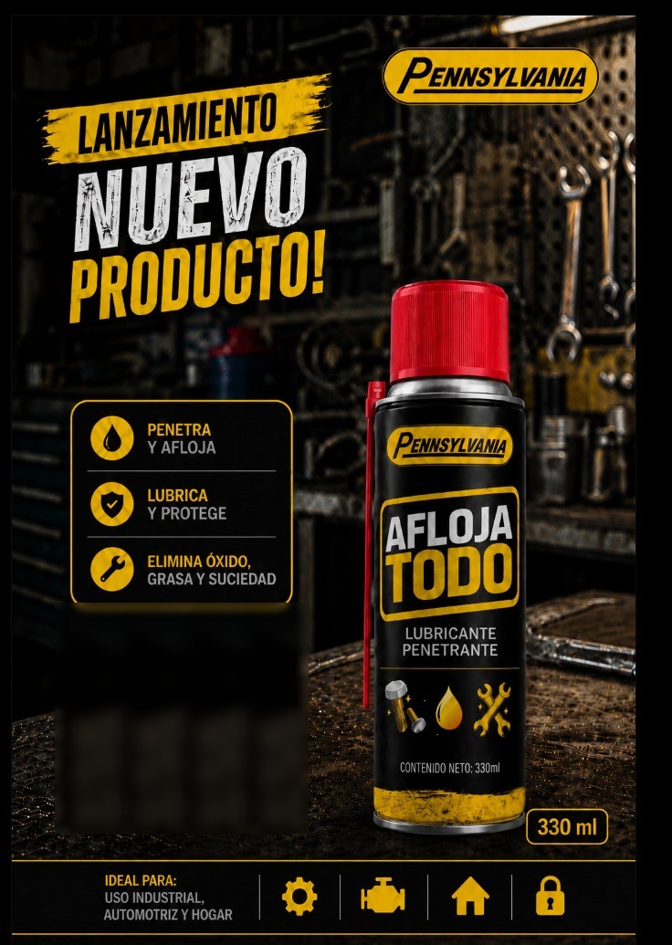 Lanzamiento Afloja Todo — Lubricante penetrante Pennsylvania